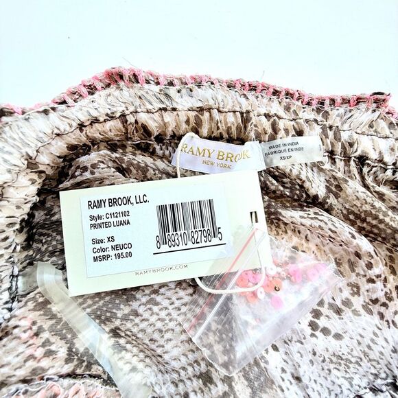 NWT Ramy Brook “Luana” Strapless Animal-Print Sequin Top.  Size XS - Picture 6 of 10